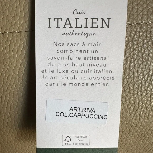 Viral Anna Paola Italian SUEDE & LEATHER Cappuccino Satchel NWT - Picture 6 of 11